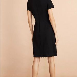 Brooks Brothers Dress| Ponte-Knit Scalloped Dress Black – Womens L